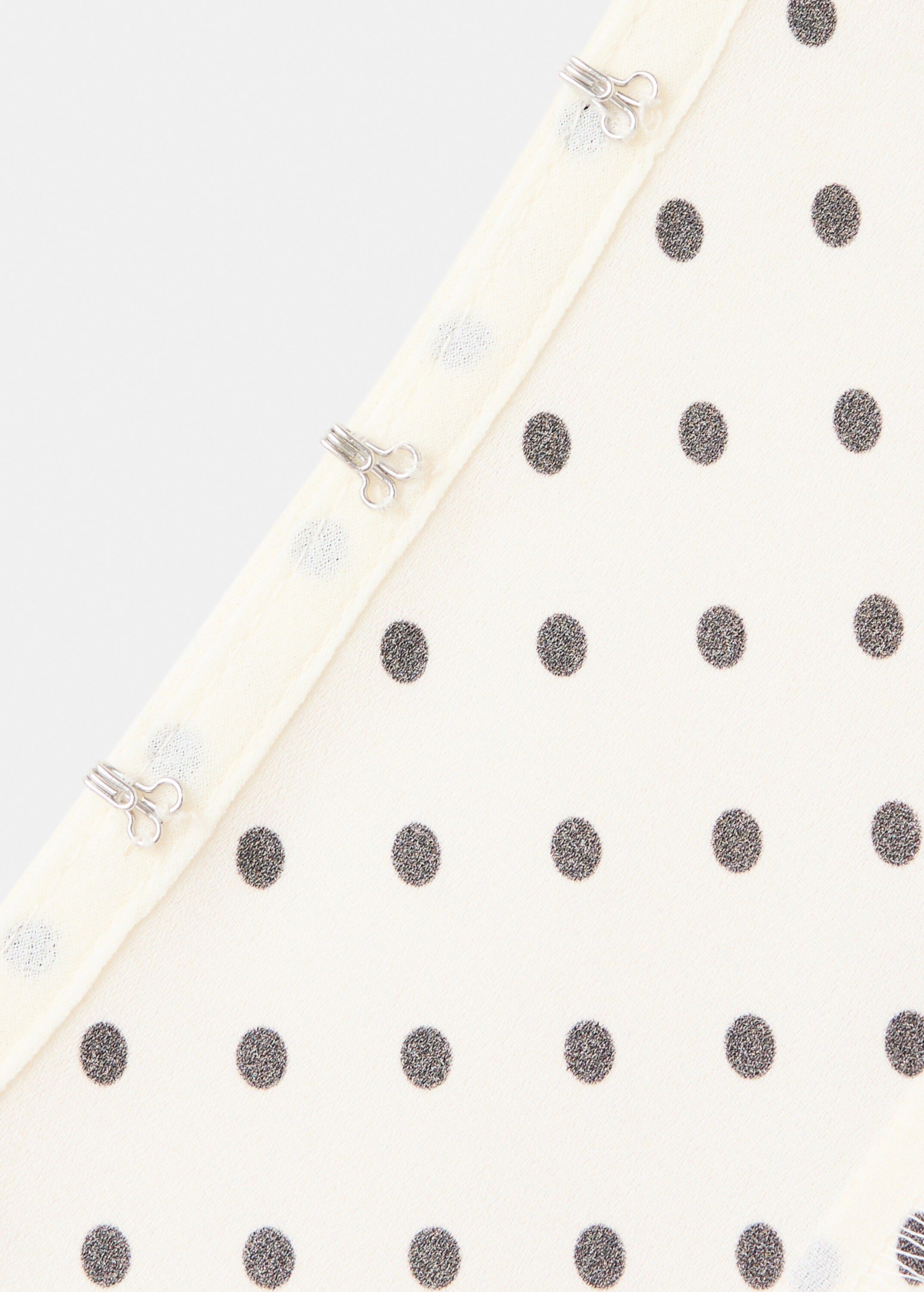 Polka-dot V-neck blouse