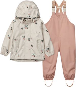 Manu Rainwear Set Peach / Sea shell