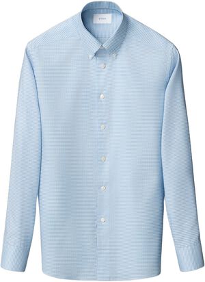 Slim Fit Light blue Check Signature Oxford Shirt