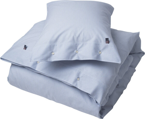 Pin point dynebetræk blå/hvid