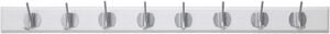 EDGY coat rack, 8 hooks - white w. chrome finish