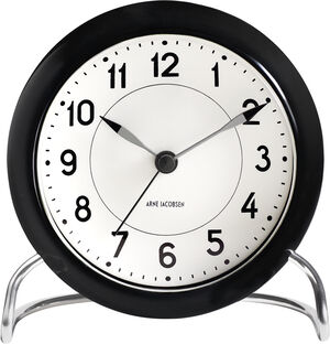 AJ Station bordur, sort/hvid, &Oslash; 11 cm, alarm