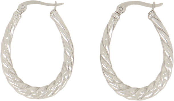 Oval twisted pattern earrings