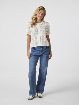 Ellen Crochet Knit Cardigan