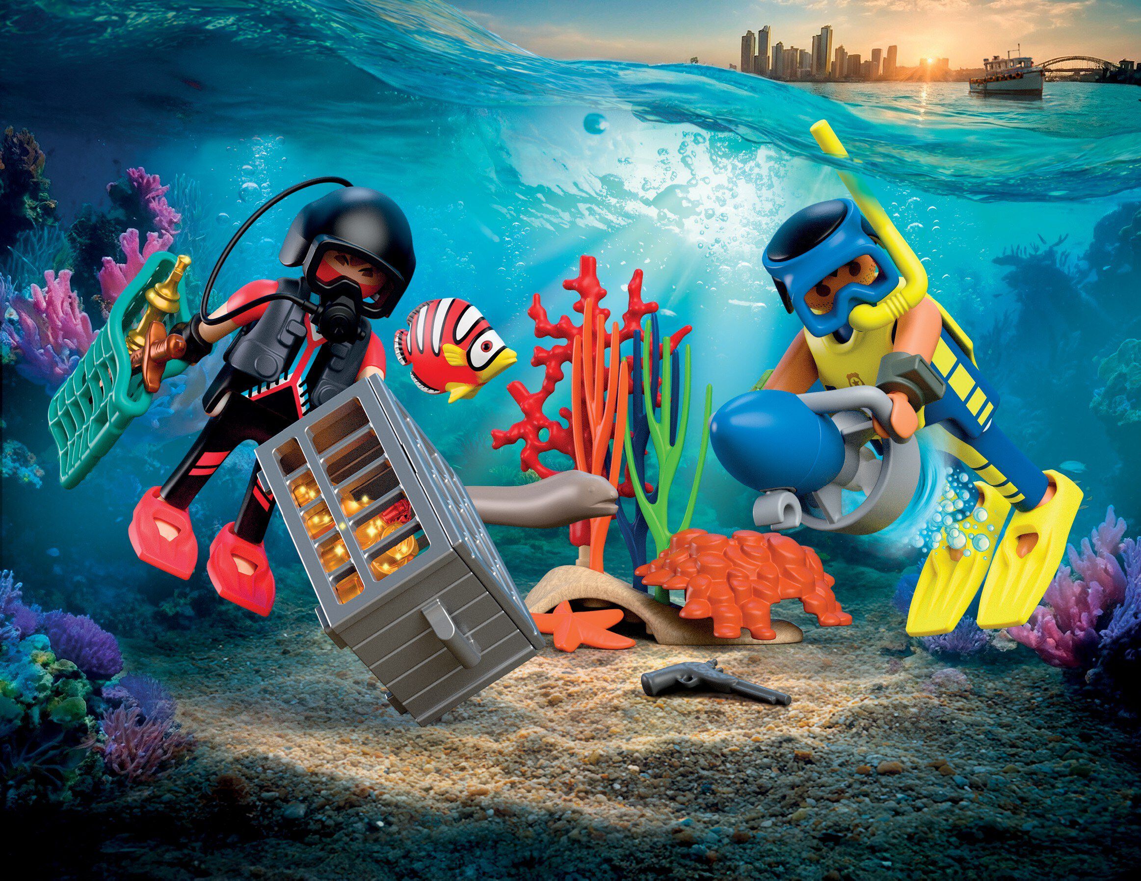 Police Diver with Treasur
