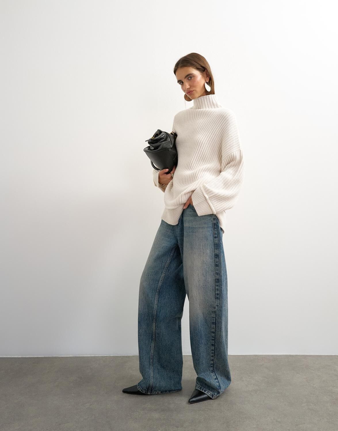 Tsrosa Ls High Neck Jumper Knt