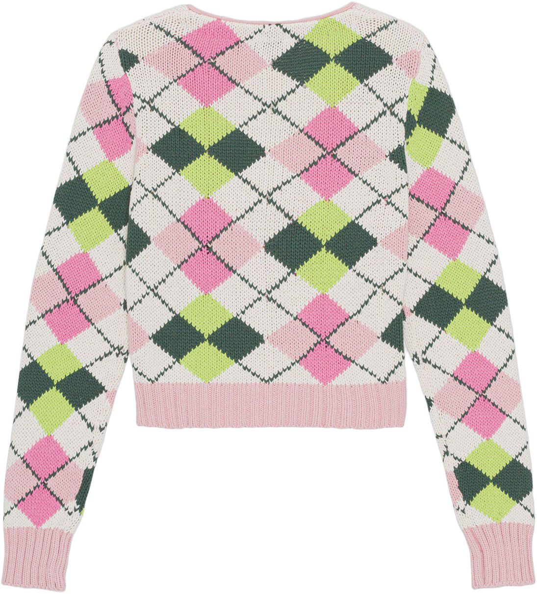 Graphic Cotton V-neck Cardigan