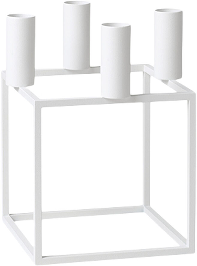 Kubus 4, Candle Holder, White