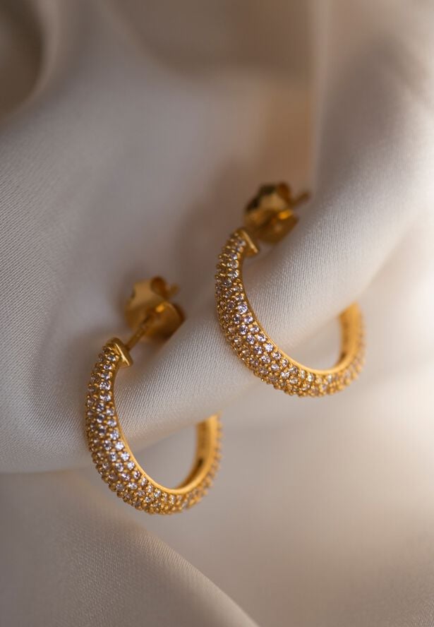 Ocean Flow Medium Sparkle Hoop