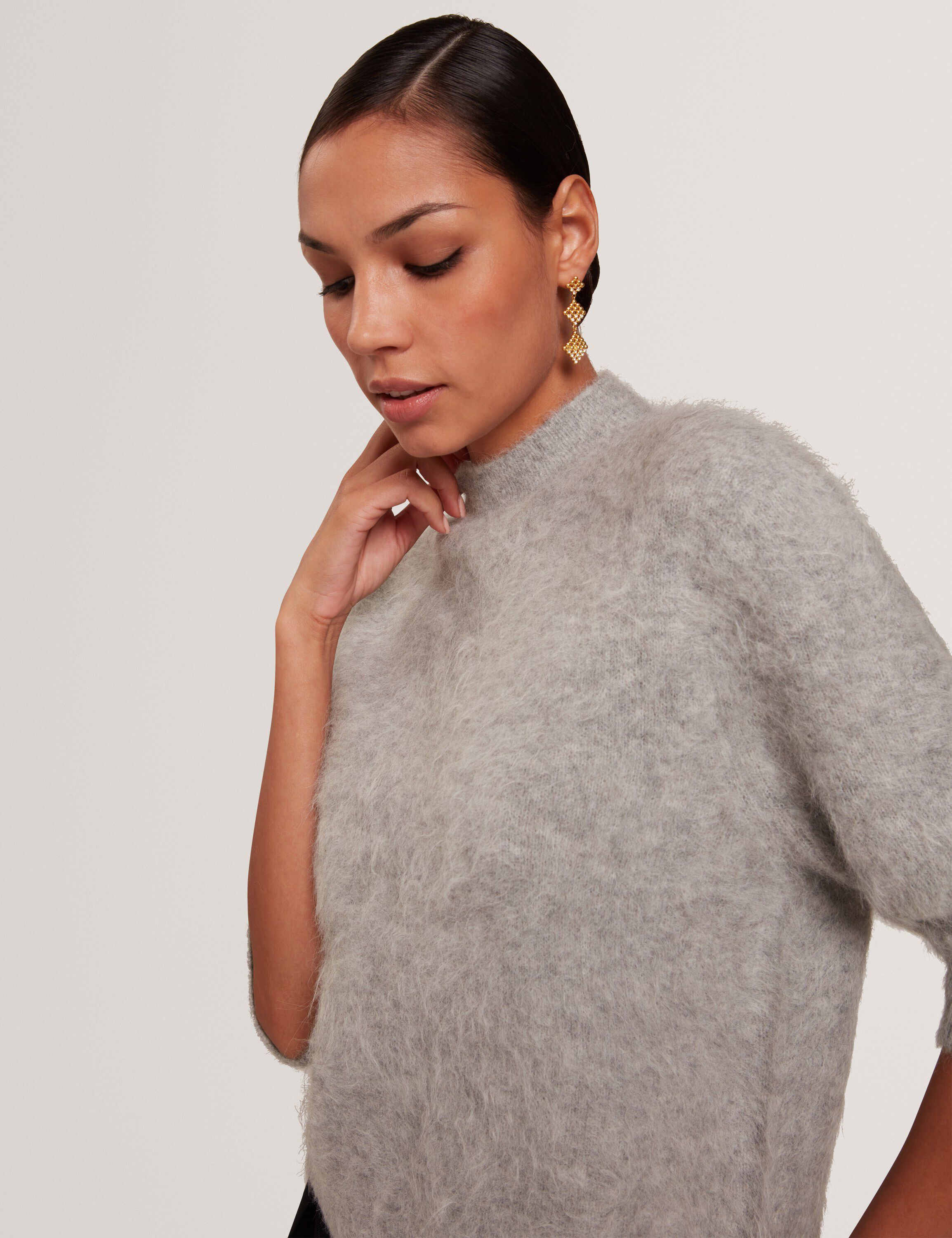 ANTATA Short Sleeve Alpaca Knit Top