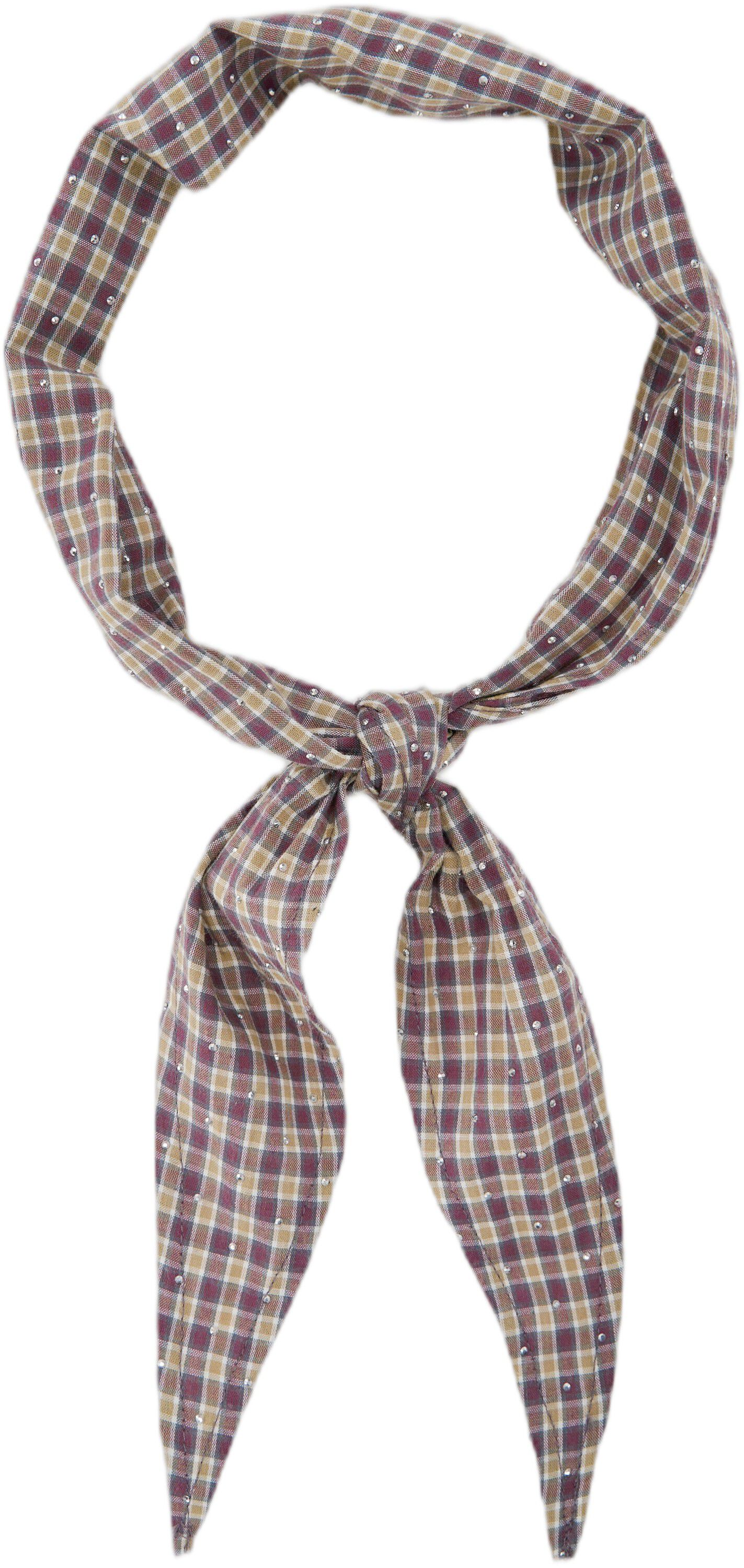 Scarf diamond shape checked strass