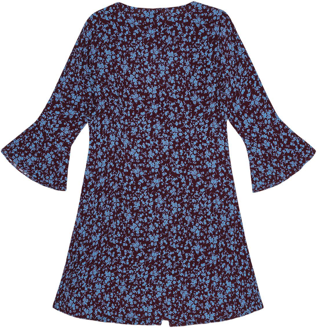 Printed Crepe U-neck Mini Dress