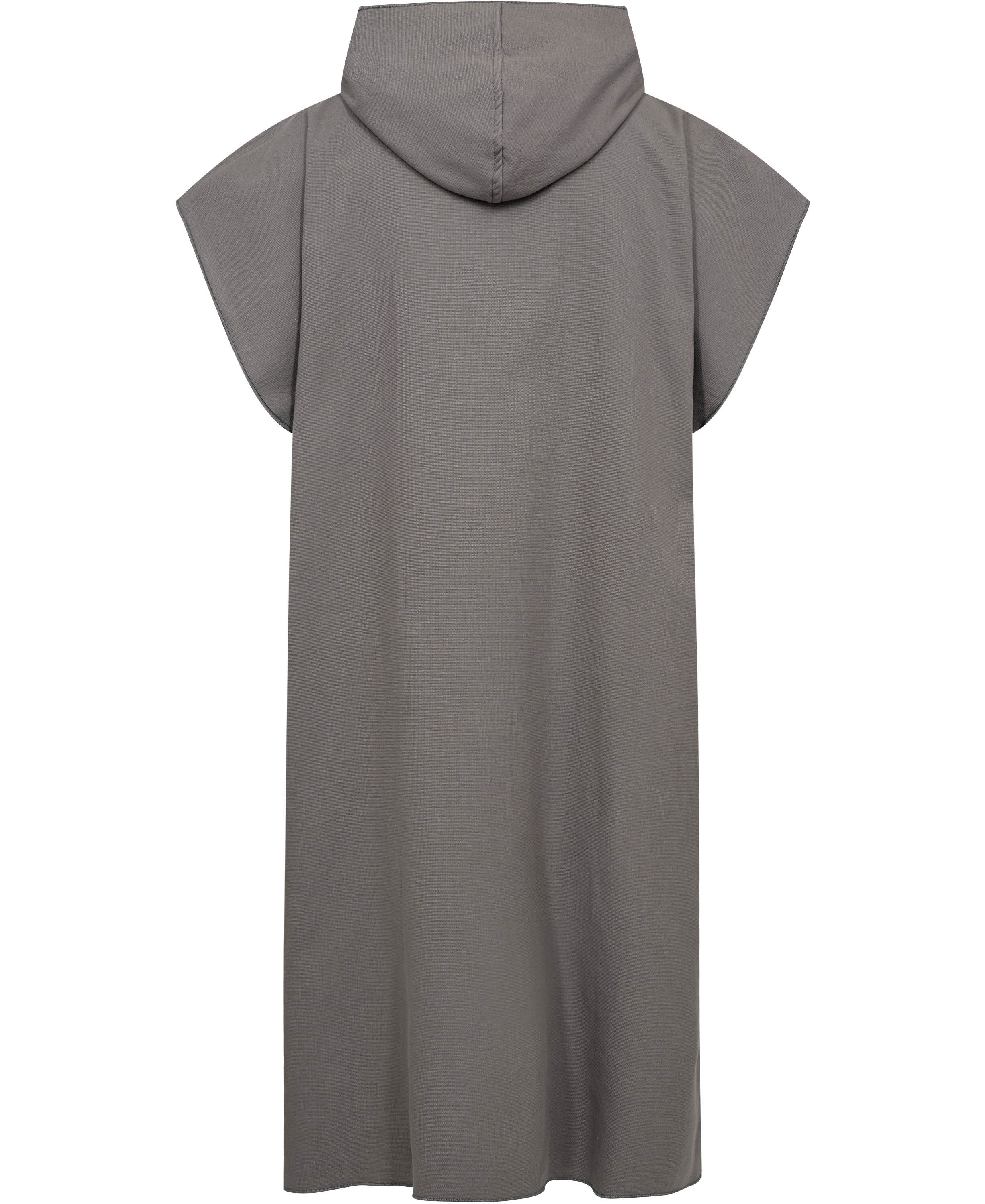 Poncho flat one side/terry back grey One Size