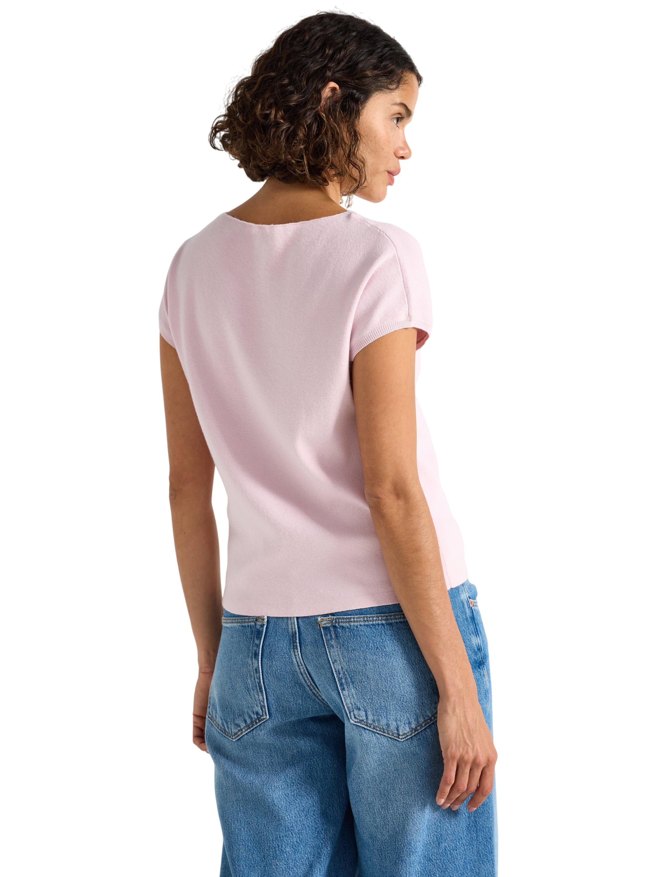 Finstrikket &aelig;rmel&oslash;s top.