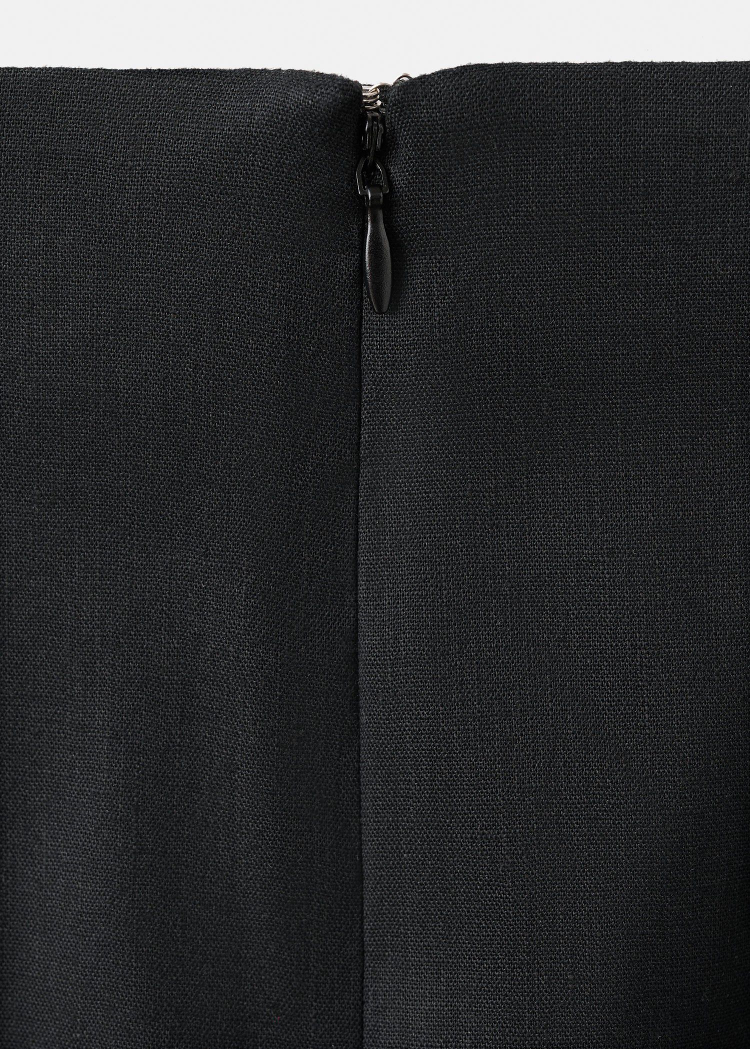 Midi skirt in a linen-cotton blend