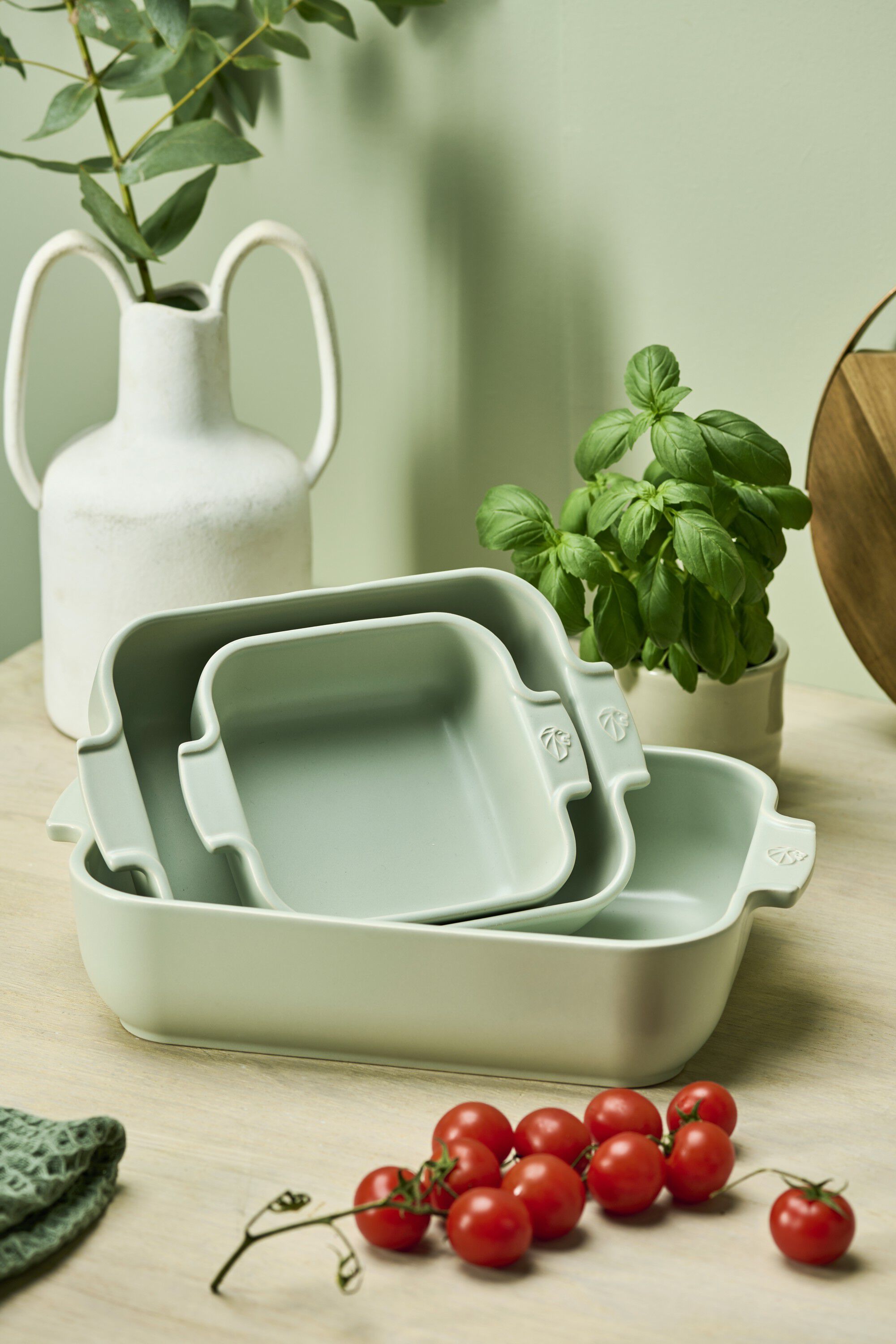 Appolia Firkantet ovnfad 18 cm Salviegr&oslash;n