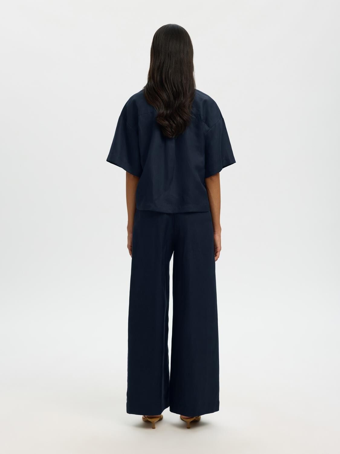 SLFLYRA 2/4 BOXY LINEN BLEND SHIRT