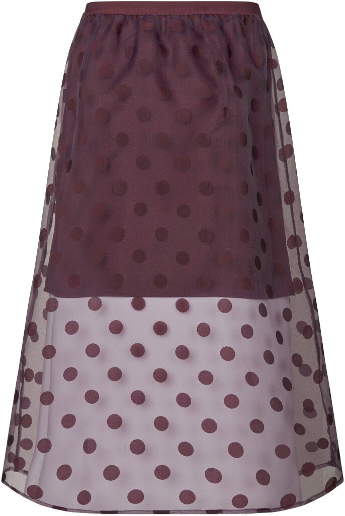 2069 Organza, Elasticated Waistband Midi Skirt
