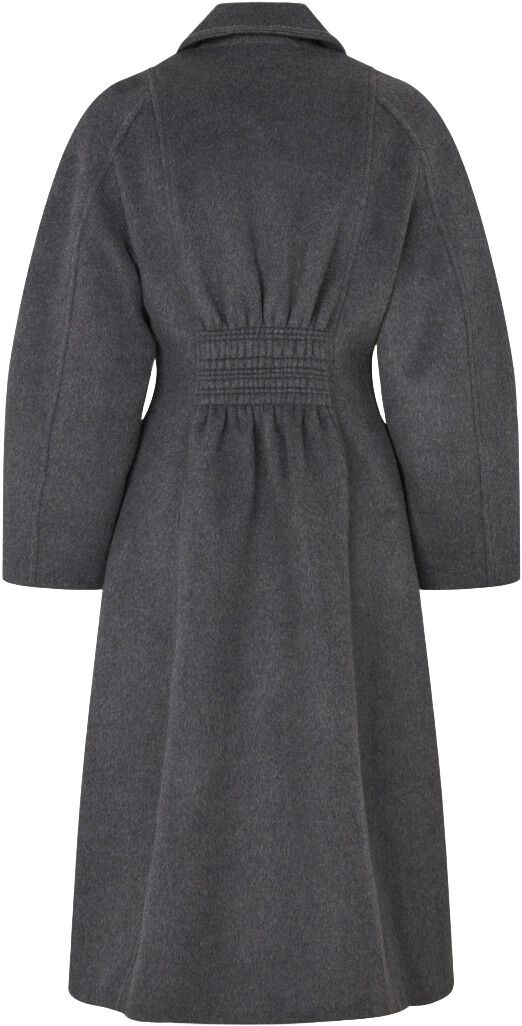 2561 Structured Wool, Elastic Waist Raglan Long Coat