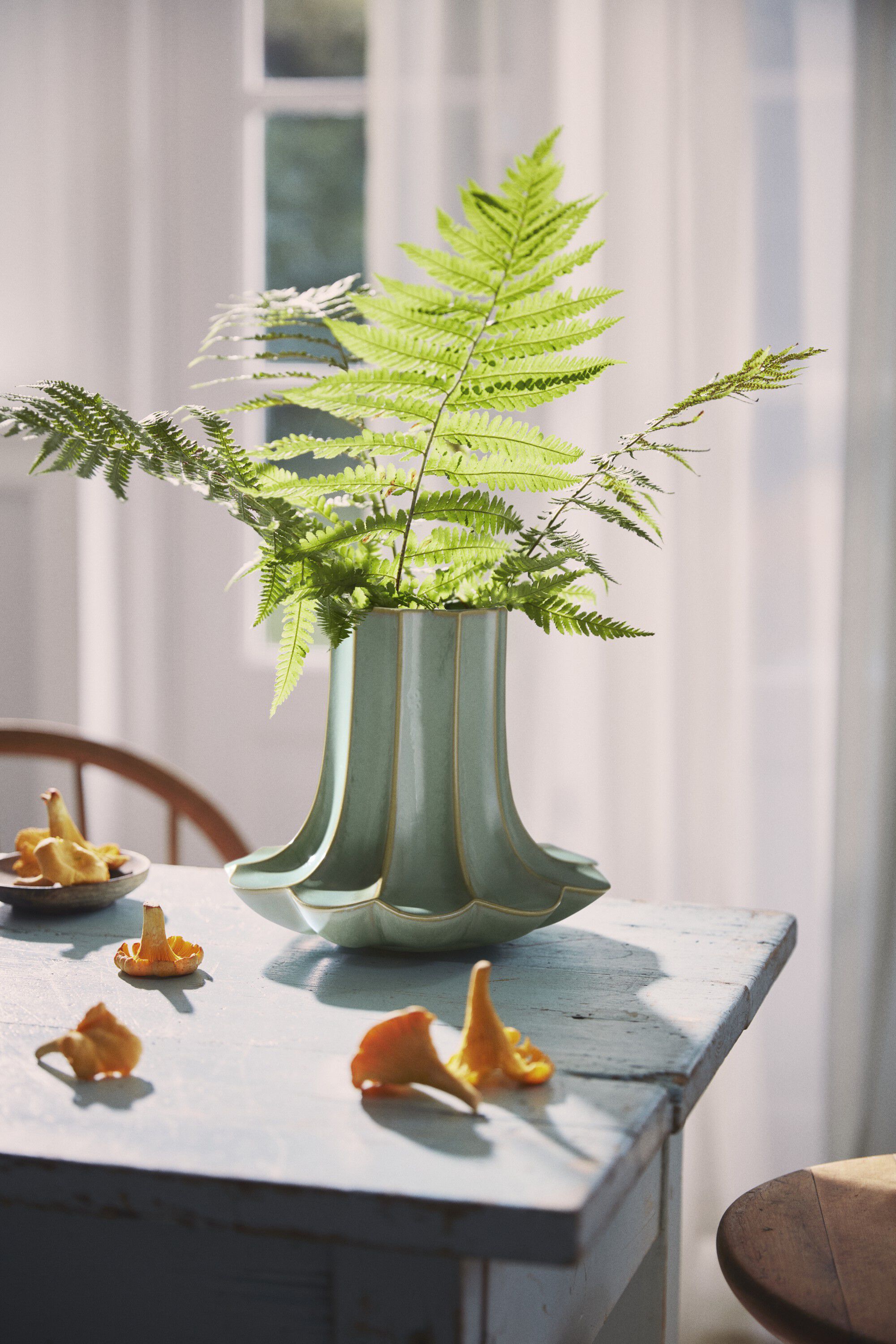 Kantarel Vase H20. 5 cm gr&oslash;n