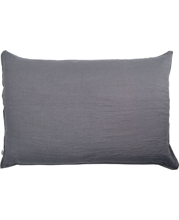 Hør stonewashed gavlpude 60x90 mørkegrå