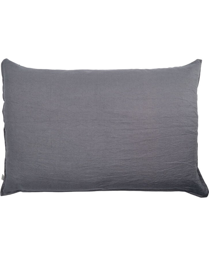 Hør stonewashed gavlpude 60x90 mørkegrå