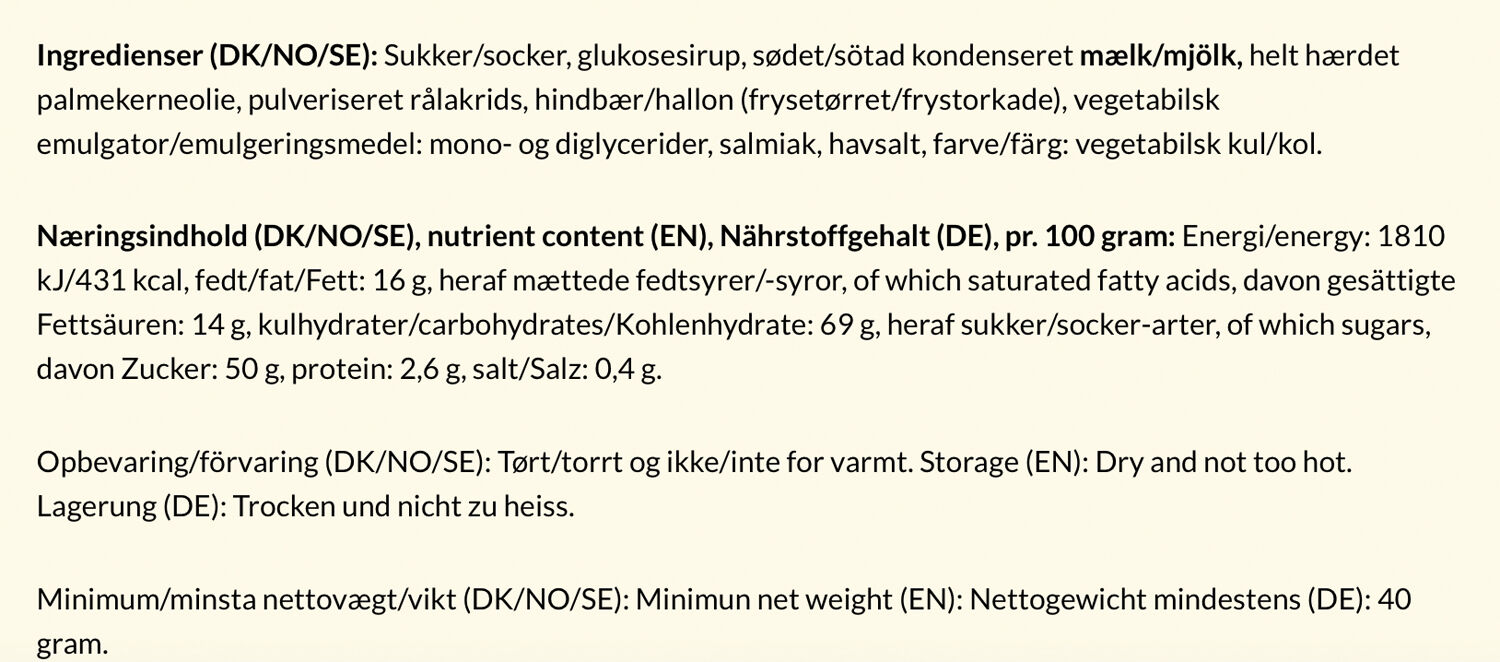 Hindb&aelig;r mini 40 gr.