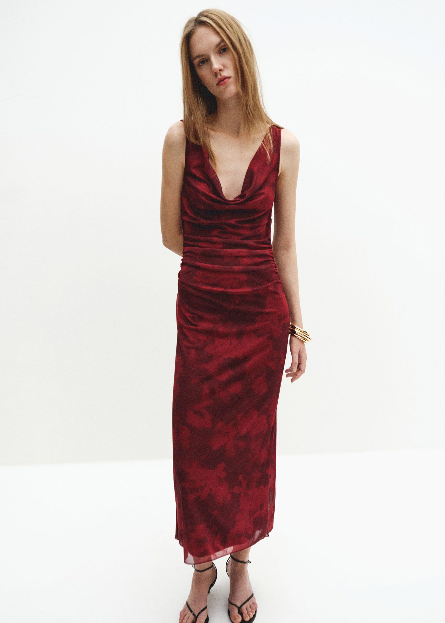 Draped fitted dress