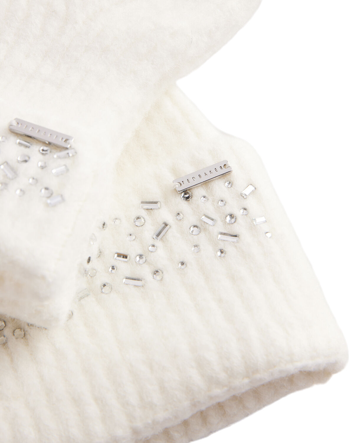 KERIIS Rhinestone Knitted Hat and G