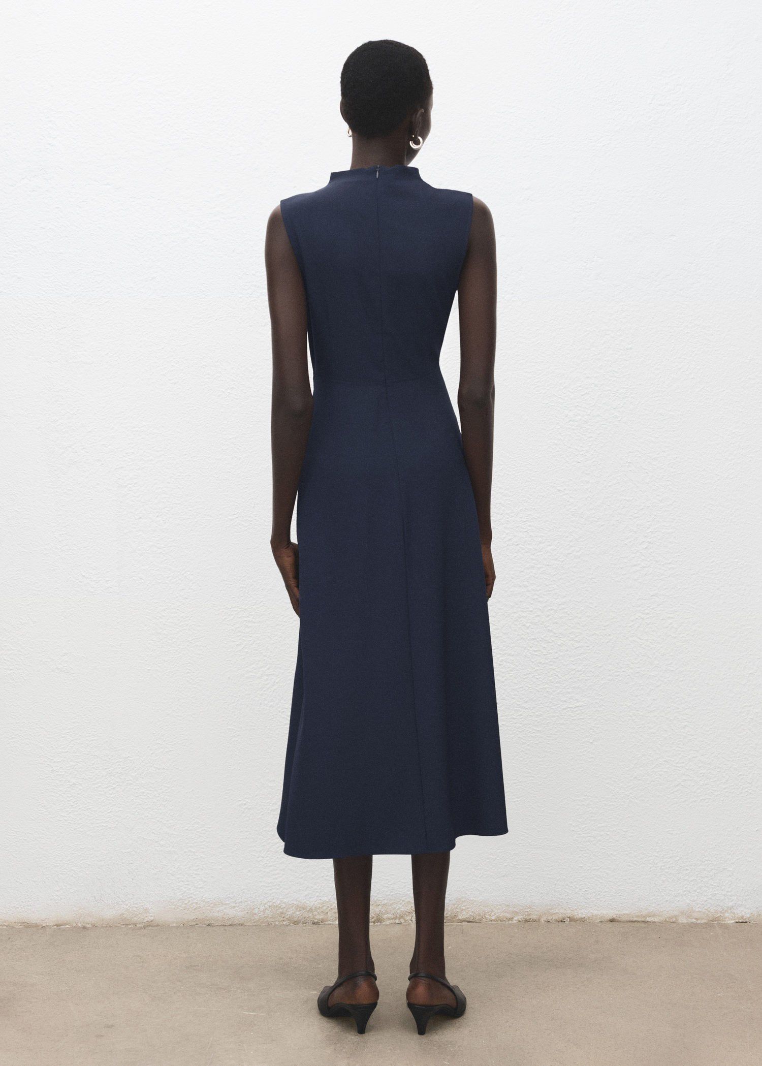 A-line dress with metal embellishme