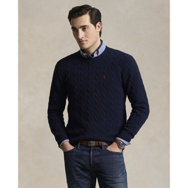 Cable-Knit Wool-Cashmere Sweater