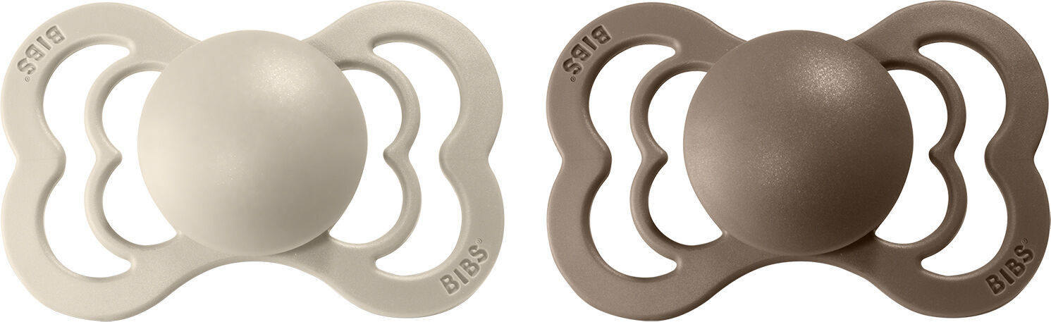 BIBS Supreme 2 PACK Silicone Size 1 Haze/Blossom