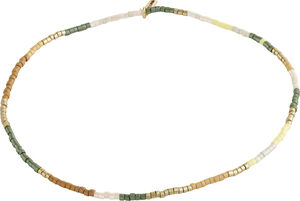 ALISON ankle chain brown, gold-plated