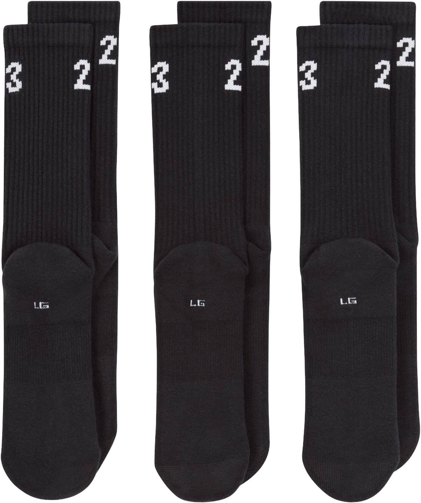 Jordan Essentials tennisstr&oslash;mper, 3 par