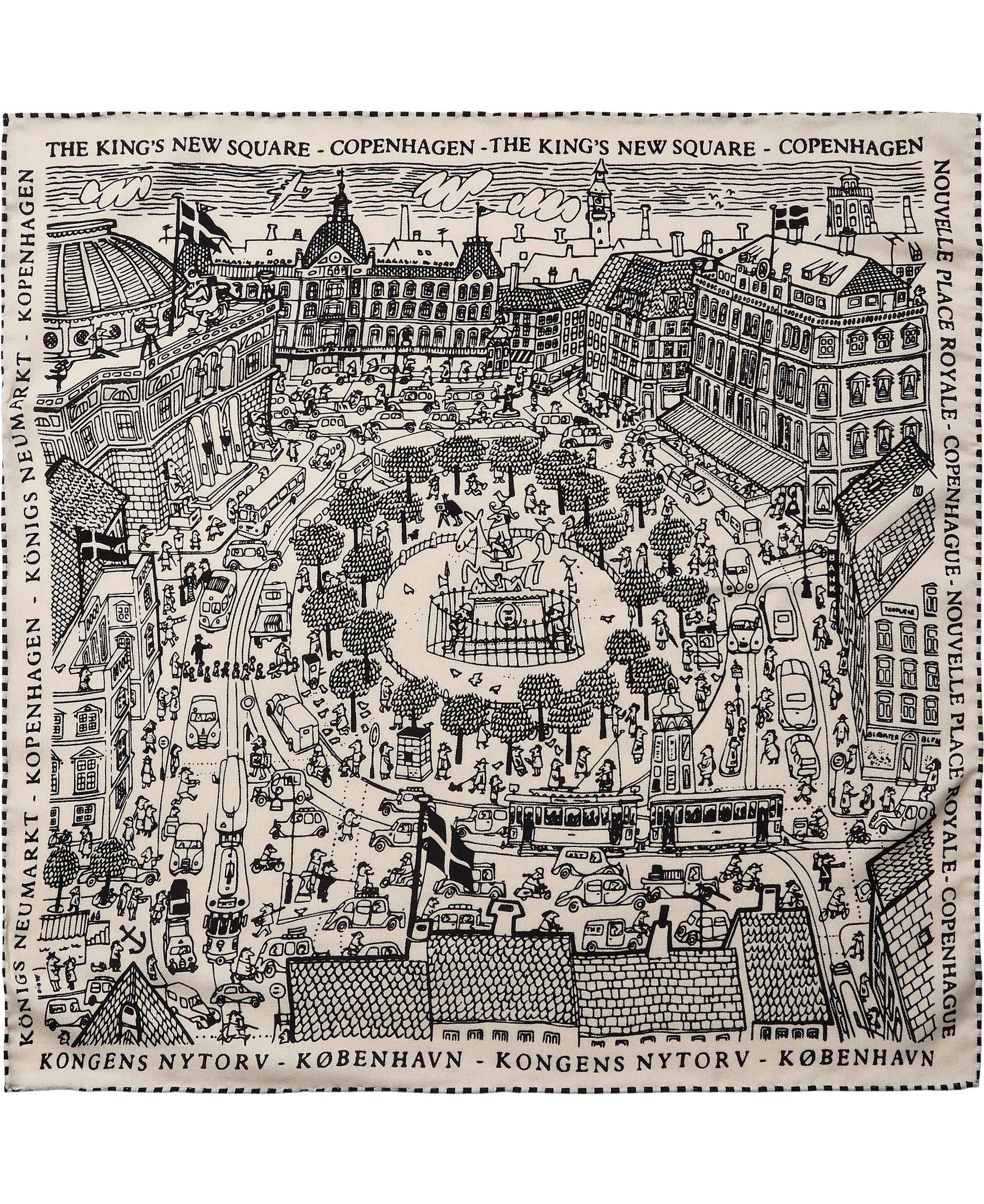 Geometric wool / silk Scarf - 61x61cm