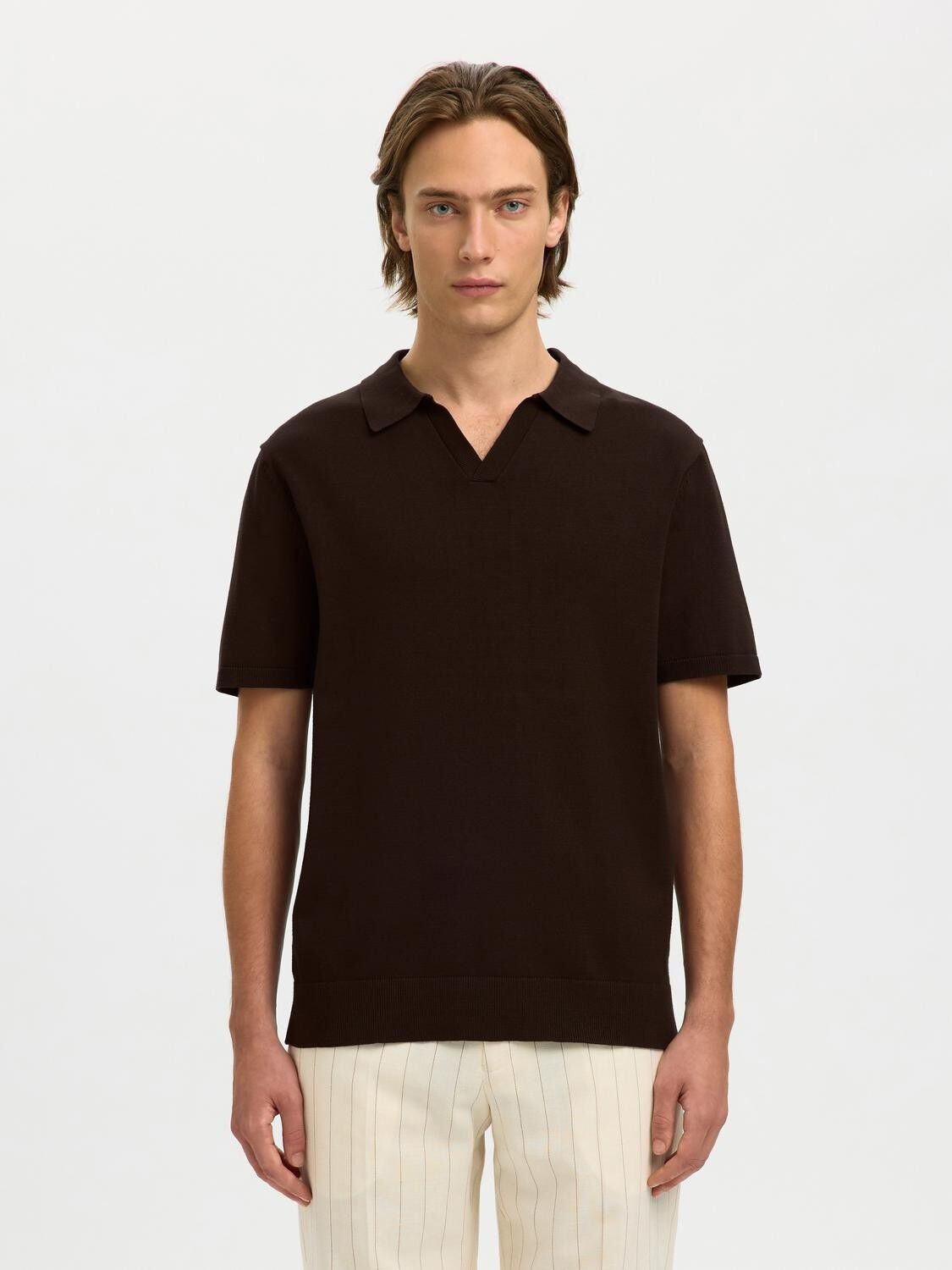 SLHTELLER SS KNIT POLO NOOS