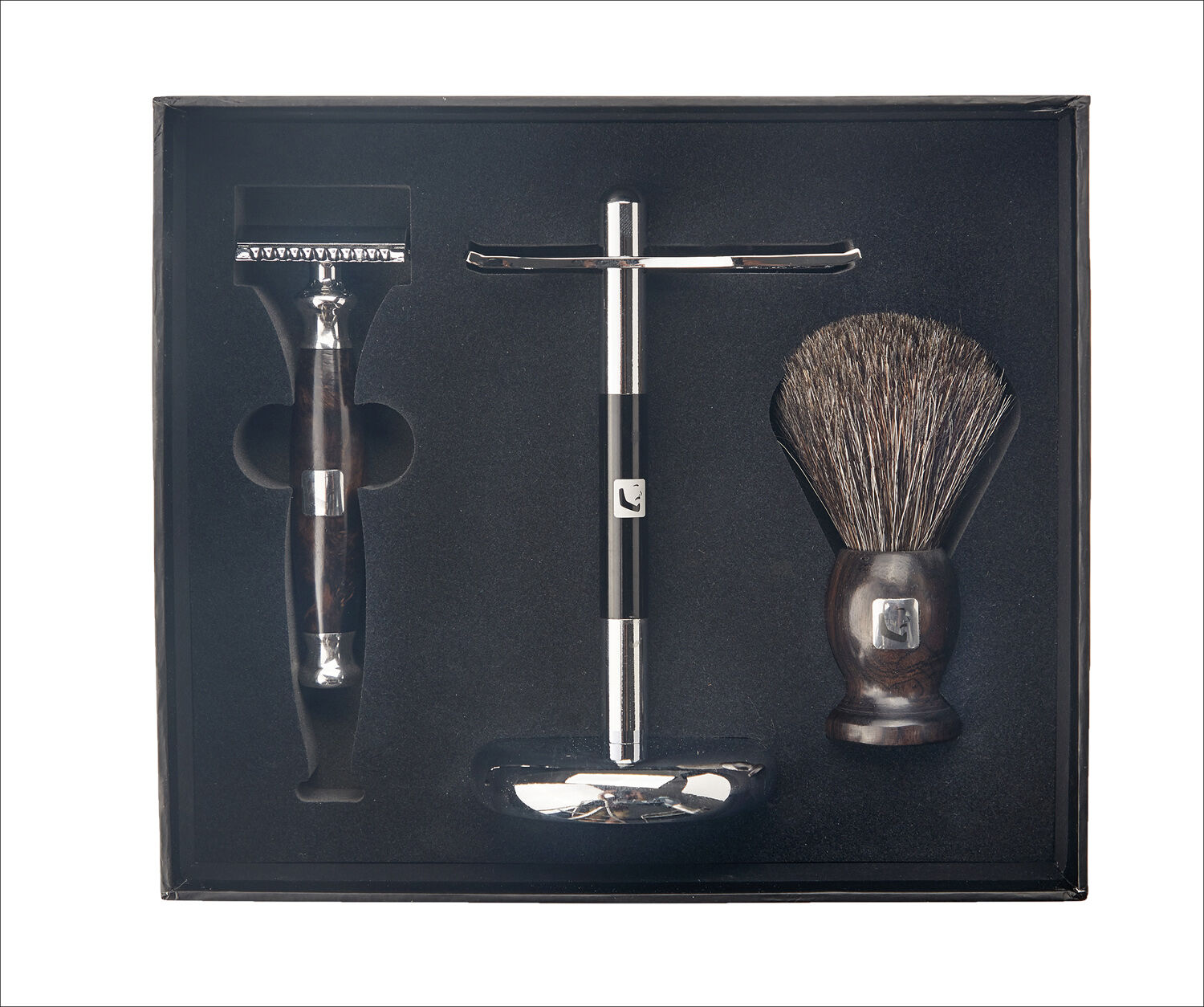 Barberians Shaving Kit: Safety Razor, Stand & Barberkost Sup