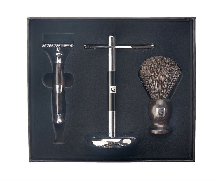 Barberians Shaving Kit: Safety Razor, Stand & Barberkost Sup
