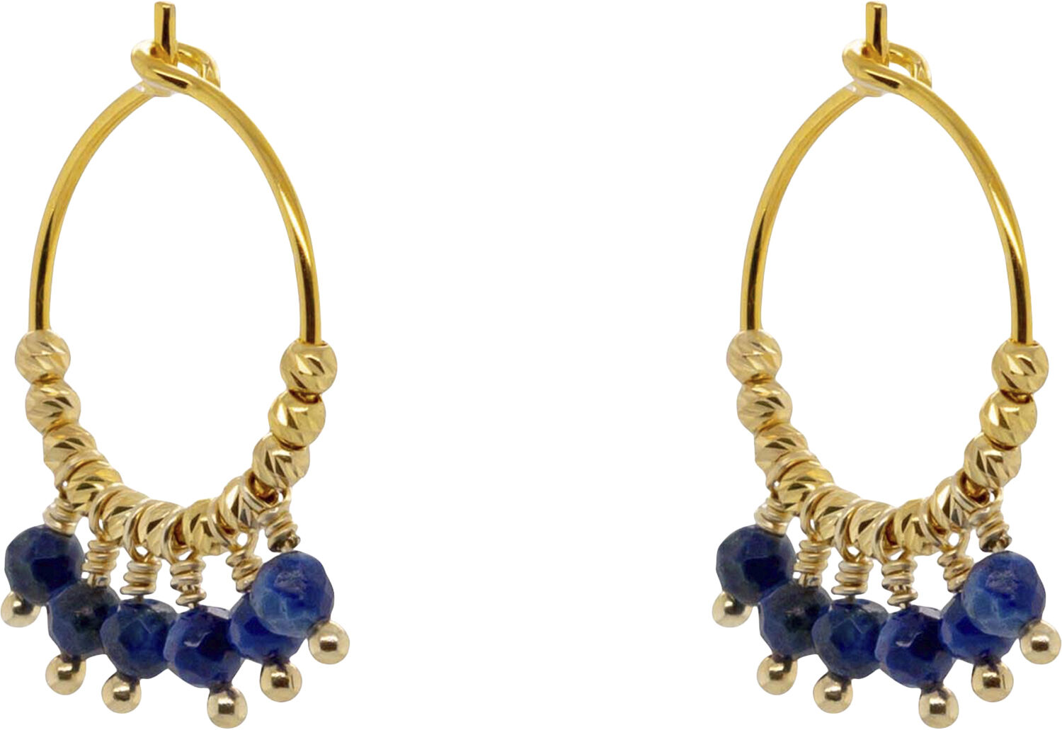 Mathilde Lapis Lazuli Earrings - Gold