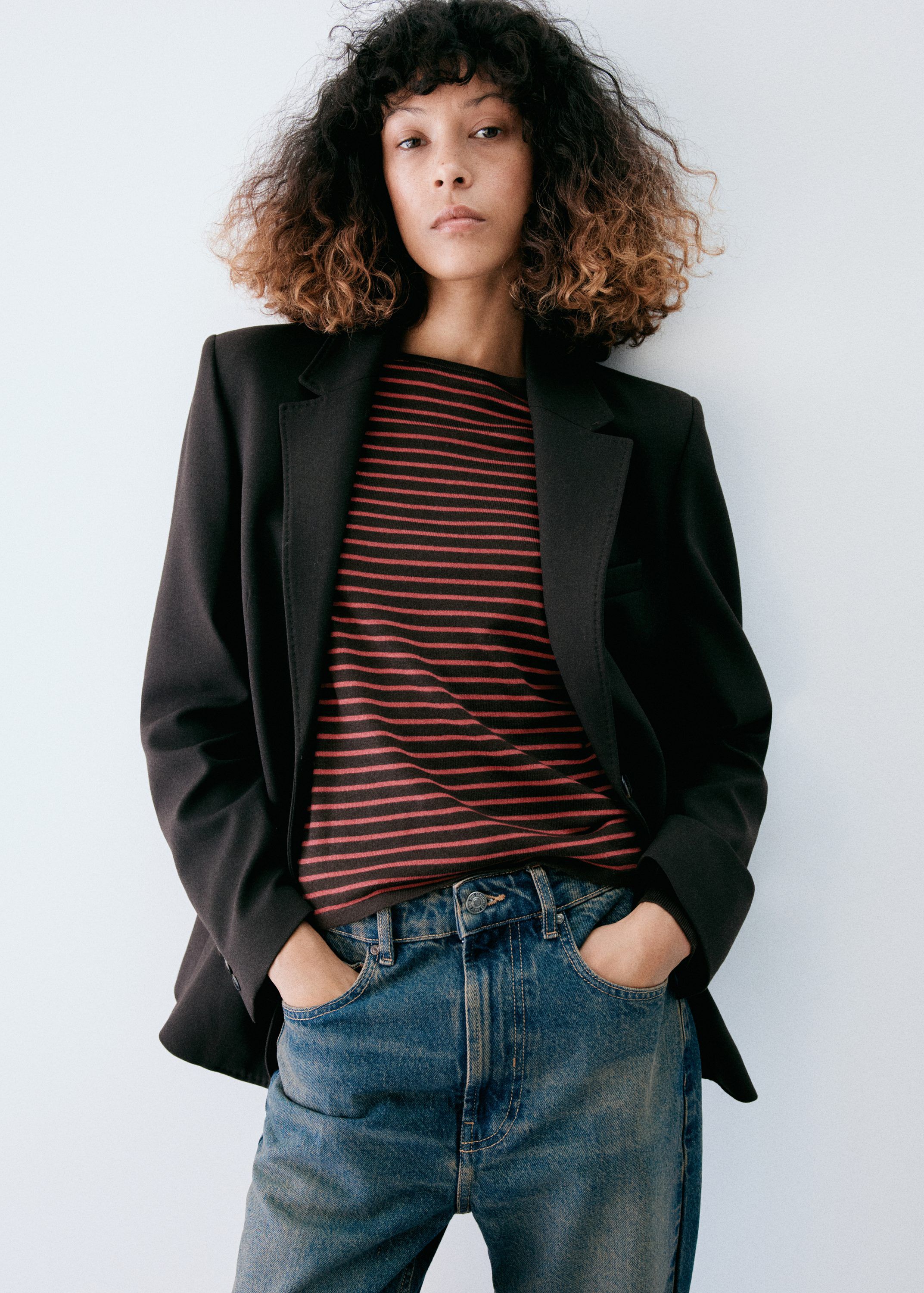 Knit striped sweater