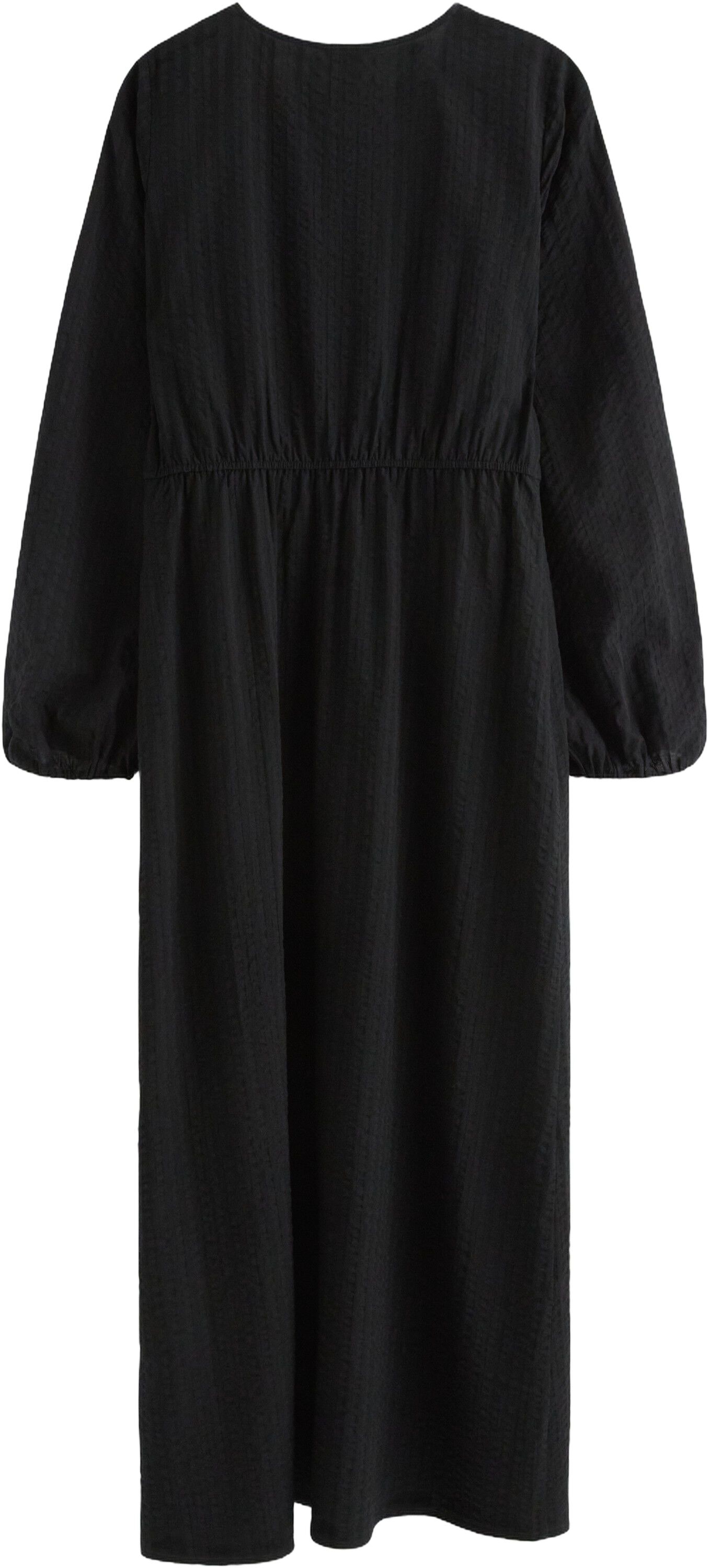 Midi dress in soft seersucker with