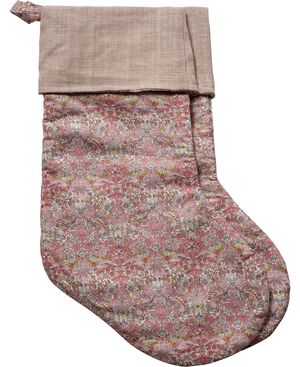 Christmas Stocking reversible mw Liberty Strawberry pink 2pc