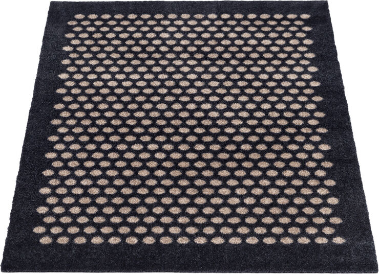 Måtte 60x90 cm, dot sort/sand