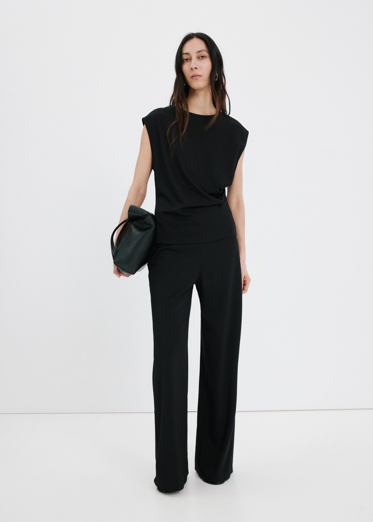 T-shirt with gathered details