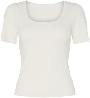 PCJULINE SS REV KNIT TEE BC