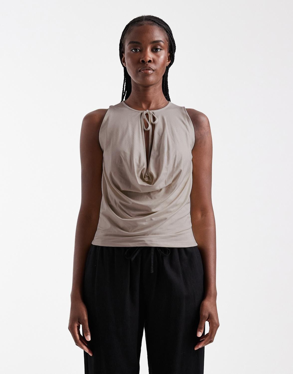 TSJANNA SLINKY COWL TOP JRS