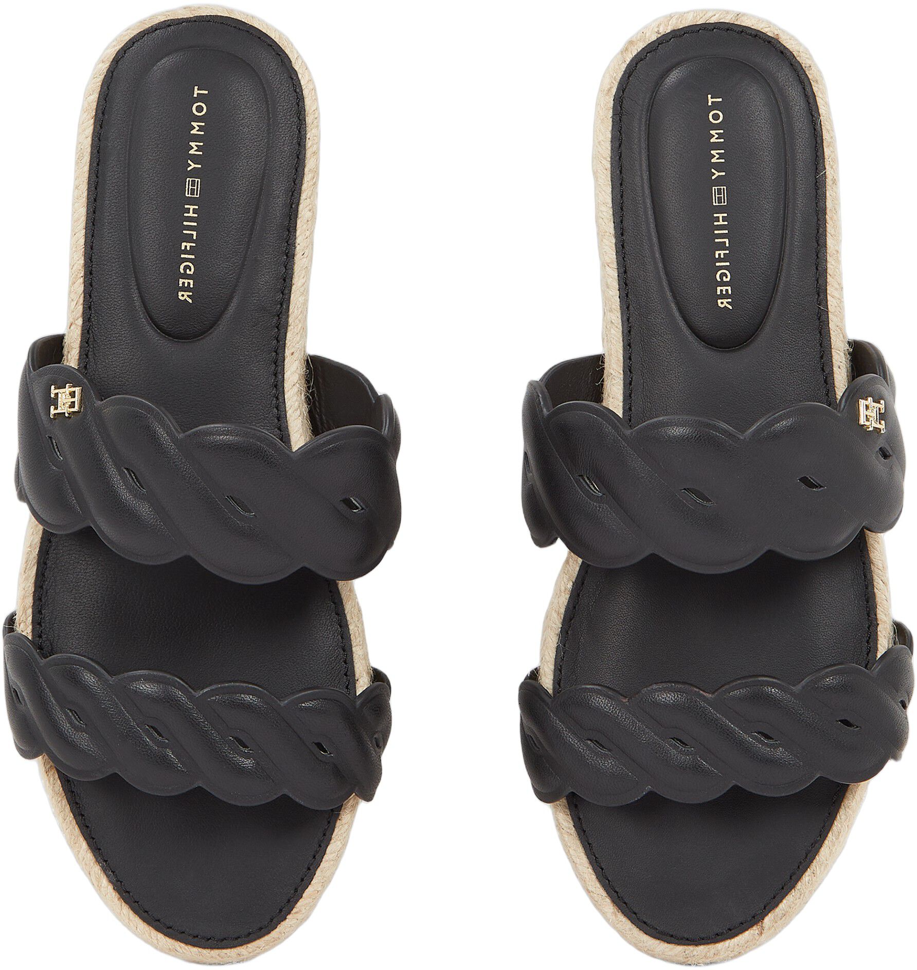 LEATHER ROPE ESPADRILLE MULE