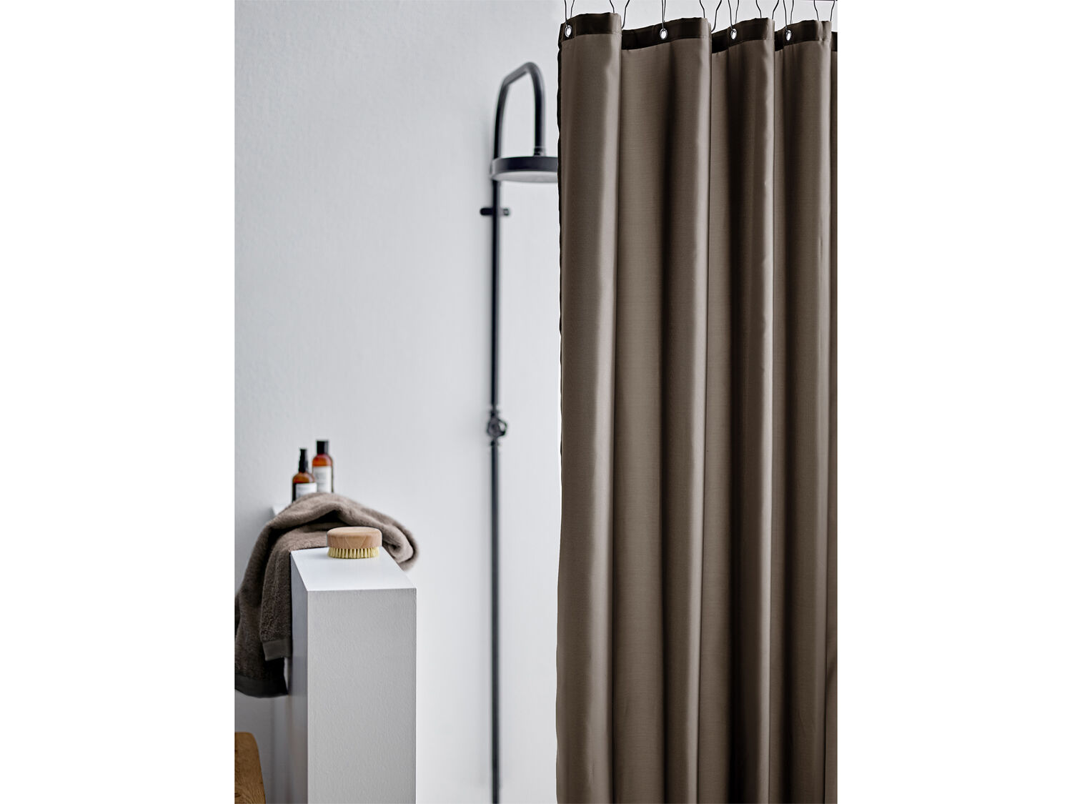 Badeforh&aelig;ng 180x200 Comfort Taupe