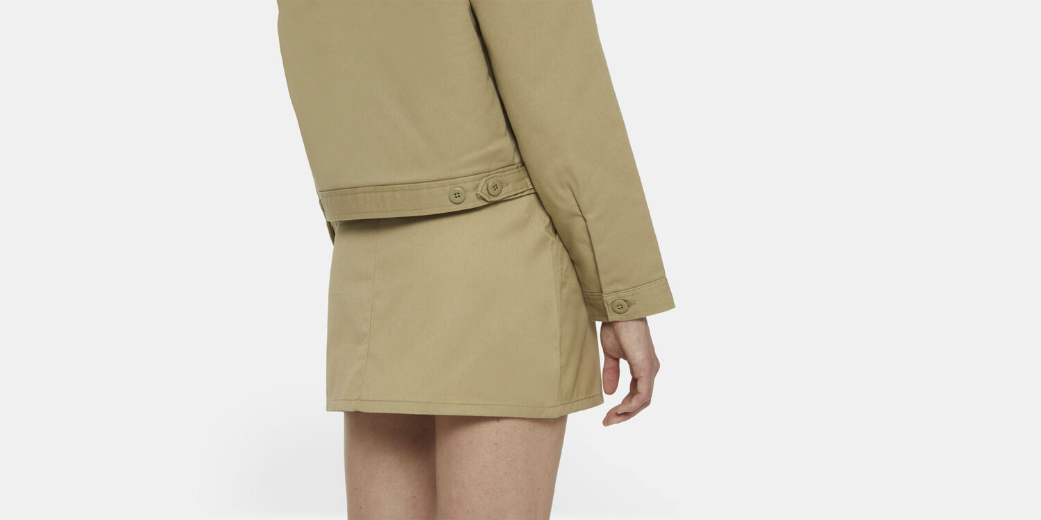 LINED EISENHOWER CROP W REC KHAKI