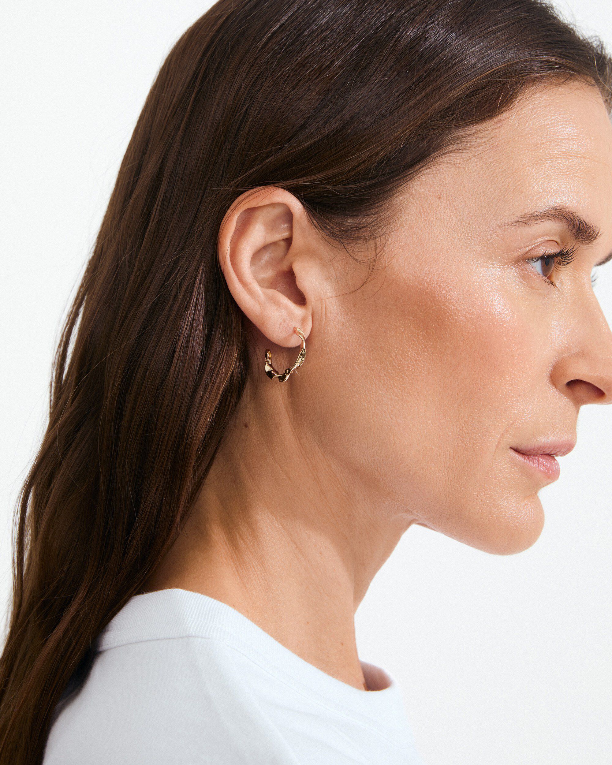 HERE hoop earrings gold-plated